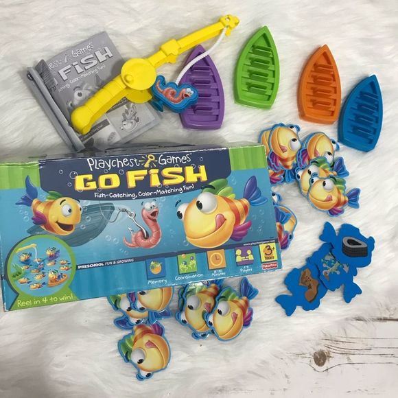 FisherPrice Games Fisherprice Go Fish Color Matching Memory Game